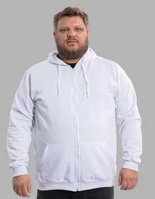 BENSMAT Men's Plus Size Fleece Sweatshirt/Sweater, Winter Style, Sizes G1 G2 G3 G4, Suitable For Cold Weather - White - View 1