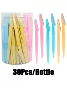 30pcs/Bottle Eyebrow Trimmer Blades, Boxed Facial Eyebrow Shaping Razor Blades With Storage Case, Suitable For Facial & Body Hair Removal, Hair Care Products & Accessories, Essential For Salon, Beauty And Travel, Unisex - Safety Razor - View 11