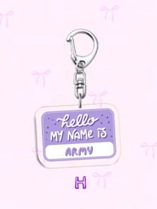 1 pieza Llavero de dibujos animados, llavero de estilo amistad morado, accesorio de bolso, joyería interesante, regalo de fan, adecuado para novio, novia, familia, maestro, recuerdo de fiesta y decoración de teléfono con tema ARMY como regalo para madre, padre, graduación y maestro - Multicolor - Ver 9