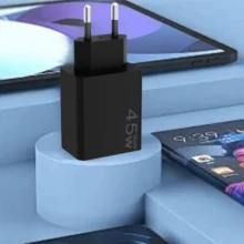 USB C Charger Block 45W - PD3.0 Super Power Adapter Plug Fast Charging, GaN Charger Compatible With Iphone 17 16 15 14 Pro Max, Pro, Air, Compatible With Iphone ,Compatible With Samsung Gal-Axy S25 S24, 10, Etc - EU C Type Plug(220-240V) - View 5