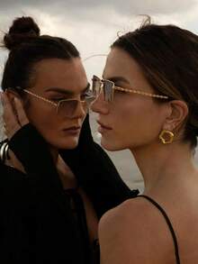 1pc Distinctive Avant-Garde Twisted Leg Fashion Eyewear Prop For Preppy Back-To-School Outfit - Brown - View 3