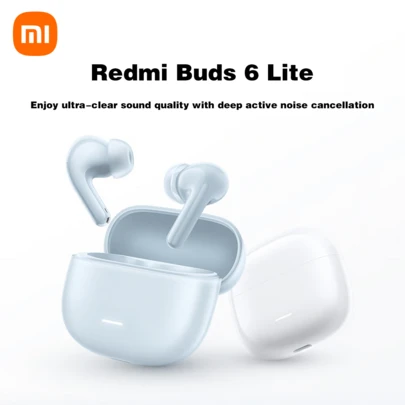 Xiaomi 小米 Redmi Buds 6 Lite 配备 12.4mm 动圈单元，内置 480mAh 电池，续航时间长达 36 小时。它支持 AAC 编解码器，带来高品质音频体验，并具备通话降噪功能，非常适合跑步、骑行等运动场景。
