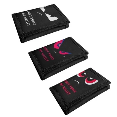 3-Fold Wallet With "Don't Touch My Wallet" Personalized Design, Holds Cash, Coins, ID Cards, And Key Chain