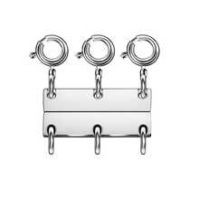 1 pieza Separador de collar magnético de múltiples capas, conector de joyería multicapa, tubo deslizante de cierre - Multicolor - Ver 14