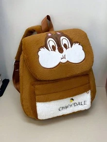 New Cartoon Plush Backpack, Cute Shoulder Bag, Fluffy Children Backpack - Multicolor - View 6