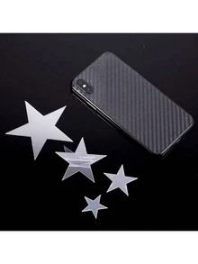 20片星形亚克力镜面墙贴，3种尺寸，带背胶，3D立体墙贴，适用于婴儿房、儿童房和家居DIY装饰（银色星星） - 五角星 - 查看 6