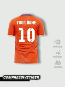 Áo thi đấu bóng đá sân nhà của đội tuyển Hà Lan tại World Cup 2026 - Màu cam chấm bi, chất liệu thoáng khí, thích hợp làm quà tặng và mặc trong ngày thi đấu, có thể thêm tên và số. - trái cam - Xem 2