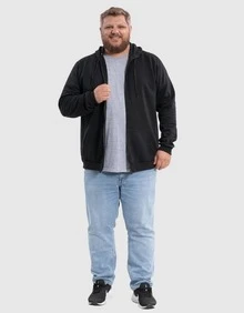 BENSMAT Men's Plus Size Fleece Sweatshirt/Sweater, Winter Style, Sizes G1 G2 G3 G4, Suitable For Cold Weather - 黑色 - 查看 4