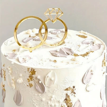 Diamond Ring Cake Decorations, Available In Sets Of One Or Three, Are Made Of Acrylic And Are The Perfect Choice For Wedding, Engagement, Anniversary, And Valentine's Day Cake Decorations. They Are Also Ideal For Baking And Cake Decorating.