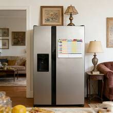 Floral Magnetic Weekly Planner Fridge Sticker, Erasable Schedule Board, Home Time Management Tool - 1PC - View 5