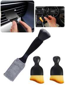 3pcs Upgraded High Density Reusable Microfiber Cleaning Pads With 180° Rotatable Head Car Windshield Cleaner Tool Kit, Suitable For Cars, Trucks, SUVs And RVs, Also Applicable For Kitchen, Bathroom, Furniture, Mirrors, Ceramics, Shower Enclosures, Effectively Removes Fog And Moisture - Multicolor - View 11