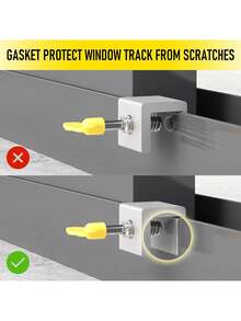 5pcs Adjustable Sliding Window Locks, Aluminum Alloy Window Stopper With Key, Suitable For Horizontal Sliding Doors And Windows - Multicolor - View 4