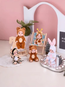 Búp bê tái sinh mini, Búp bê nhồi bông trẻ em, Búp bê sống động như thật có thể giặt được với trang phục động vật nhiều màu sắc, Búp bê dễ thương, Búp bê nhập vai, Thích hợp cho bé trai và bé gái, Quà tặng sinh nhật, Búp bê tái sinh, Búp bê, Búp bê nhồi bông, Búp bê - nhiều màu - Xem 6