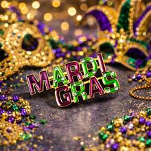 New European And American Style English Letter Alloy Brooch, Minimalist Personalized Letter Brooch, Casual Zinc Alloy Brooch, Suitable For All Year Round, Essential Gift - Purple - View 3