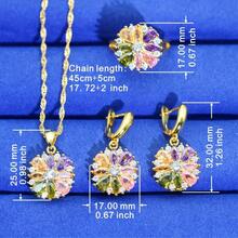 5pcs Vintage Personalized Women's Wedding Jewelry Set - Bracelet, Earrings, Ring, Necklace, Pendant, Suitable For Daily Wear, Vacation, Gift - Colorful - View 3