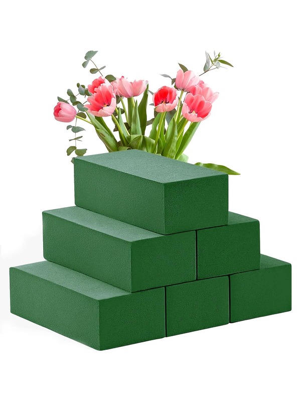 1/4pcs Flower Mud, Flower Arrangement Foam Board, Artificial Flowers Foam Brick, Rectangular Flower Mud,14cm/5.51in, Moisturizing And Water Absorption, Flower Bouquet Base, Packaging Materials, Flower Basket Arrangement, For Artificial Flower Decoration, Flower Arrangements DIY Craft, Room Decoration, Wedding Decoration, Garden Decoration, Valentine's Day Decorations