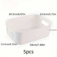 White Plastic Storage Box For Bedroom, Living Room, Study, Dorm, Wardrobe, Clothes, Toys, Snacks, Beverages, Dolls And Other Items, Dust-Proof And Moisture-Proof - Black and White - View 9