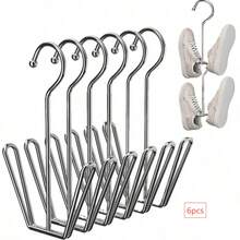 6pcs Stainless Steel Shoe Rack, Home Shoe Rack, Stainless Steel Shoe Rack - 2/4 Pcs, Shoe Display Hanging Hook Stainless Steel Shoe Rack, Shoe Rack - Multicolor - View 13
