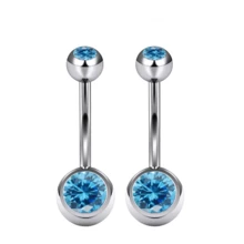 2 chiếc khuyên rốn ren trong G23 bằng hợp kim titan, trang sức xỏ rốn ngắn 14G - Khuyên rốn - Xem 21