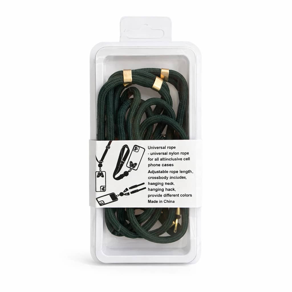 Double Lanyard Kit For Cell Phone - Handheld And Neck - 2 In 1 Adjustable Crossbody Anti-Loss - Army Green - View 1