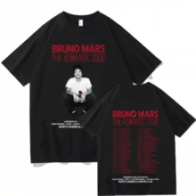 Bruno Mars The Romantic 2026 Tour T-Shirt Bruno Mars T-Shirt Unisex Youth And Adult T-Shirt Concert Outfits Cotton Comfort Stylish Tops - màu đen - Xem 6