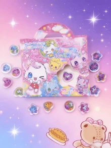 Hình dán 3D dễ thương chất lượng cao, trang trí dập nổi sáng bóng thú vị, hình dán hoạt hình Nhật Bản lập thể vui nhộn, hình dán pha lê, với kết cấu chắc chắn, thiết kế lập thể tinh tế, hình dán trang trí tự dính chống thấm nước, mang lại hiệu ứng xúc giác và không gian trang trí phong phú, thiết kế phối màu, hình dạng bất đối xứng, hình dán trang trí chống thấm nước. - Nhiều màu - Xem 9