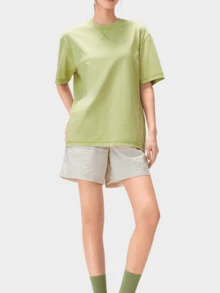CAMEL CROWN Women's Outdoor Quick-Dry T-Shirt, Lightweight Breathable Moisture-Wicking Cooling Sun Protection Round Neck Short Sleeve Tee For Summer - Fluorescent Green - View 4