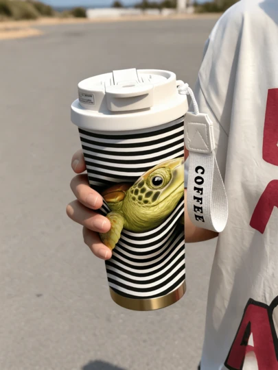 Cute & Quirky Animal Print Insulated Travel Mug, Stainless Steel Vacuum Coffee Tumbler, Long-Lasting Hot/Cold Retention, Portable Car Cup For Men & Women, Office & Outdoor Essentials, Perfect Gift For Animal Lovers