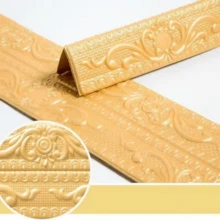 1pc 90.55 Inch X 4.72 Inch Self-Adhesive Removable PVC Corner Guard Edge Trim 3D Textured Decorative Strip For Kitchen, Bathroom, TV Frame, Picture Frame And Furniture Protection - Easy Install/Removal, Decorative Baseboard - A - View 14
