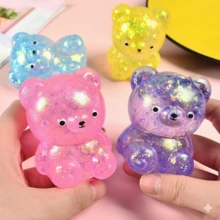 1 chú gấu bông lấp lánh dễ thương: Kích thước (nhỏ/vừa/lớn) và màu sắc ngẫu nhiên, đồ chơi mềm giúp giảm lo âu, thích hợp làm quà tặng sinh nhật cho trẻ em, phần thưởng trong lớp học và trò chơi cảm giác. - NNL01 - Xem 5