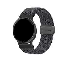 Correa de reloj inteligente magnética tejida de 18 mm/20 mm/22 mm con liberación rápida, compatible con Galaxy Watch 7/4/5/6 de 40 mm/44 mm/6 Classic de 43 mm/47 mm/Active 2/Gear S3 Classic/HW Watch GT5/GT4 de 41 mm/46 mm/GT2/GT 3 de 42 mm/46 mm/HW Watch 4 Pro/GT 5 Pro, correa elástica ajustable de nailon para Fenix 7/6/5/Forerunner 945/645/255/265/Venu/Vivomove 3s, compatible con Apple Watch de 38/40/41/42/44/45/49 mm, compatible con Apple Watch Ultra/SE/11/10/9/8/7/6/5/4/3/2/1 - negro grafito - Ver 2