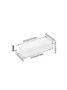 Transparent Desktop Drawer Organizer With Built-In Dividers, Suitable For Organizing Stationery And Daily Necessities In Student Dormitories; Transparent Stackable Organizer, Suitable For Cosmetics, Office Supplies; Summer Gift Organizer. - Clear - View 17