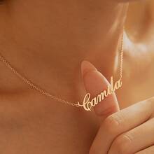 [Customization] Personalized Stainless Steel Name Necklace, Custom-Made Personalized Name Pendant Necklace, Customized Jewelry Gift, Holiday Gift, Birthday Gift, Wedding Gift, Perfect Gift. - Multicolor - View 4