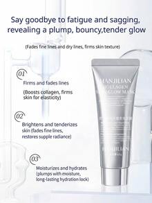 HANJILIAN 韩国胶原蛋白亮白面膜，65克 - 蕴含胶原蛋白、肽和藻类提取物 - 抗衰老、深层补水、滋养 - 减少细纹、提升弹性、打造亮泽肌肤 - 清真护肤品 - Collagen - 查看 4