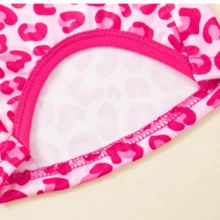 时尚夏季蕾丝吊带豹纹连衣裙，两腿连衣裙，泰迪狗连衣裙，小型犬和幼犬吊带连衣裙 - 玫紅色 - 查看 10