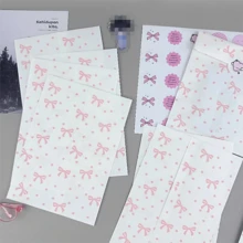 200pcs 4.7x6.7 Inch Gift Packaging Bags, Including Holiday Gift Paper Bags, Luxury Packaging Paper Bags, Accessory Small Gift Paper Bags, Pink Bow & Heart Pattern Paper Bags, Party Gift Packaging Bags, Creative DIY Decor Gift Paper Bags, Suitable For Holiday, Wedding, Birthday Party Gift Bags And Gift Wrapping Paper Bags - Gift Bags - View 2