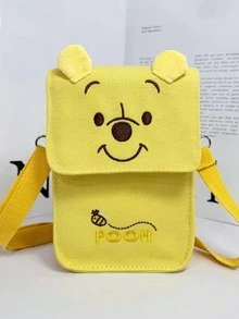 New Cute Cartoon Bear Pattern Shoulder Crossbody Bag - Multifunctional Phone Wallet Small Bag For Girl - Multicolor - View 5