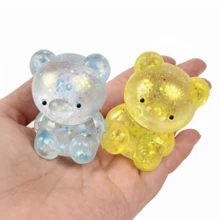 1 chú gấu bông lấp lánh dễ thương: Kích thước (nhỏ/vừa/lớn) và màu sắc ngẫu nhiên, đồ chơi mềm giúp giảm lo âu, thích hợp làm quà tặng sinh nhật cho trẻ em, phần thưởng trong lớp học và trò chơi cảm giác. - NNL01 - Xem 6