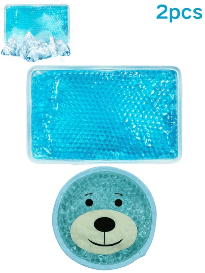 2pcs Gel Beads Ice Packs Ice Bags With Strap-Reusable Hot & Cold Compress Pack For Swelling,Knee, Shoulder, Foot, Back, Ankle, Neck, Hip, Elbow, Wisdom Tooth, Ideal Summer Gift For Family,Cooling Pads For Summer