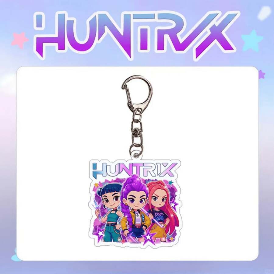 6pcs/Set Kpop Girl Group Acrylic Keychain Cute Pendant Keyring, Suitable As Easter, Valentine's Day, New Year And Daily Use Holiday Gift - Multicolor - View 1