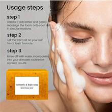 6/5/4/3/2/1 Pieces Of Lemon Turmeric And Tumeric Soap, Soap, 100g Net Per Bar, Body Soap Cleansing And Skin Care Products, Suitable Bath And Care, Contains Natural Ginger Extract, Deep Cleansing And Moisturizing Handmade Soap - màu vàng - Xem 6
