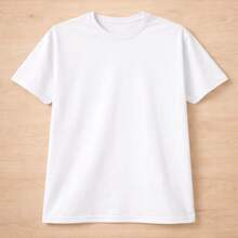 Men's Plus Size Plain T-Shirt 100% Cotton - White - View 2