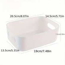 White Plastic Storage Box For Bedroom, Living Room, Study, Dorm, Wardrobe, Clothes, Toys, Snacks, Beverages, Dolls And Other Items, Dust-Proof And Moisture-Proof - Black and White - View 3