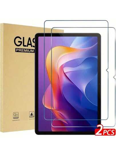 Protector de pantalla de vidrio templado, paquete de 2, compatible con tabletas Tab A7 A8 A9 S6 Lite S7 S8 S9 A9+ FE Plus de 8.7, 10.4, 10.5, 11, 12.4 pulgadas, compatible con tabletas y Honor, alta definición, alta transparencia, resistente a los arañazos, anti-caída, cobertura de pantalla completa, anti-huellas dactilares, tacto sensible, compatible con MatePad 2025 (11.5 pulgadas), MatePad Pro 11 2022/2024 (11 pulgadas), MatePad 10.4