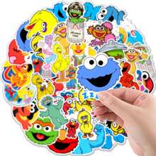 Panini Stiker Kartun Sesame Street Tahan Air, Cocok untuk Botol Minum, Laptop, Koper, Casing Ponsel, dan Kerajinan Tangan DIY - Gaya acak - View 1