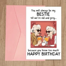 A Fierce Birthday Card With An Envelope For That Friend Who Feels Like Your Soulmate, Featuring Subtly Sarcastic Friendship - Multicolor - View 7