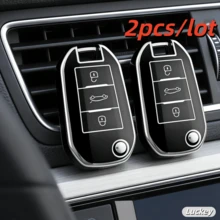 2pcs/Set Peugeot 208 308 T9 508 2008 Citroen C4 Opel Crossland X Car Key Holder Case, Auto Accessories - Multicolor - View 2