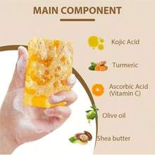 6/5/4/3/2/1 Pieces Of Lemon Turmeric And Tumeric Soap, Soap, 100g Net Per Bar, Body Soap Cleansing And Skin Care Products, Suitable Bath And Care, Contains Natural Ginger Extract, Deep Cleansing And Moisturizing Handmade Soap - màu vàng - Xem 2