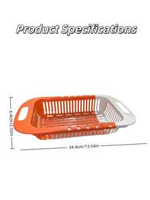 1pc Thick Rectangular Colander - Multipurpose Kitchen Strainer Basket For Washing Vegetables, Fruits And General Storage - L - View 8