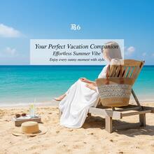 1pc Woven Design Shoulder Bag, Bohemian Crochet Bag, Summer Beach Vacation Tote Bag, Women Casual Large Capacity Portable Beach Bag - Light Khaki - View 2